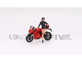 DUCATI PANIGALE V4 S WITH DUCATI GIRL FIGURE